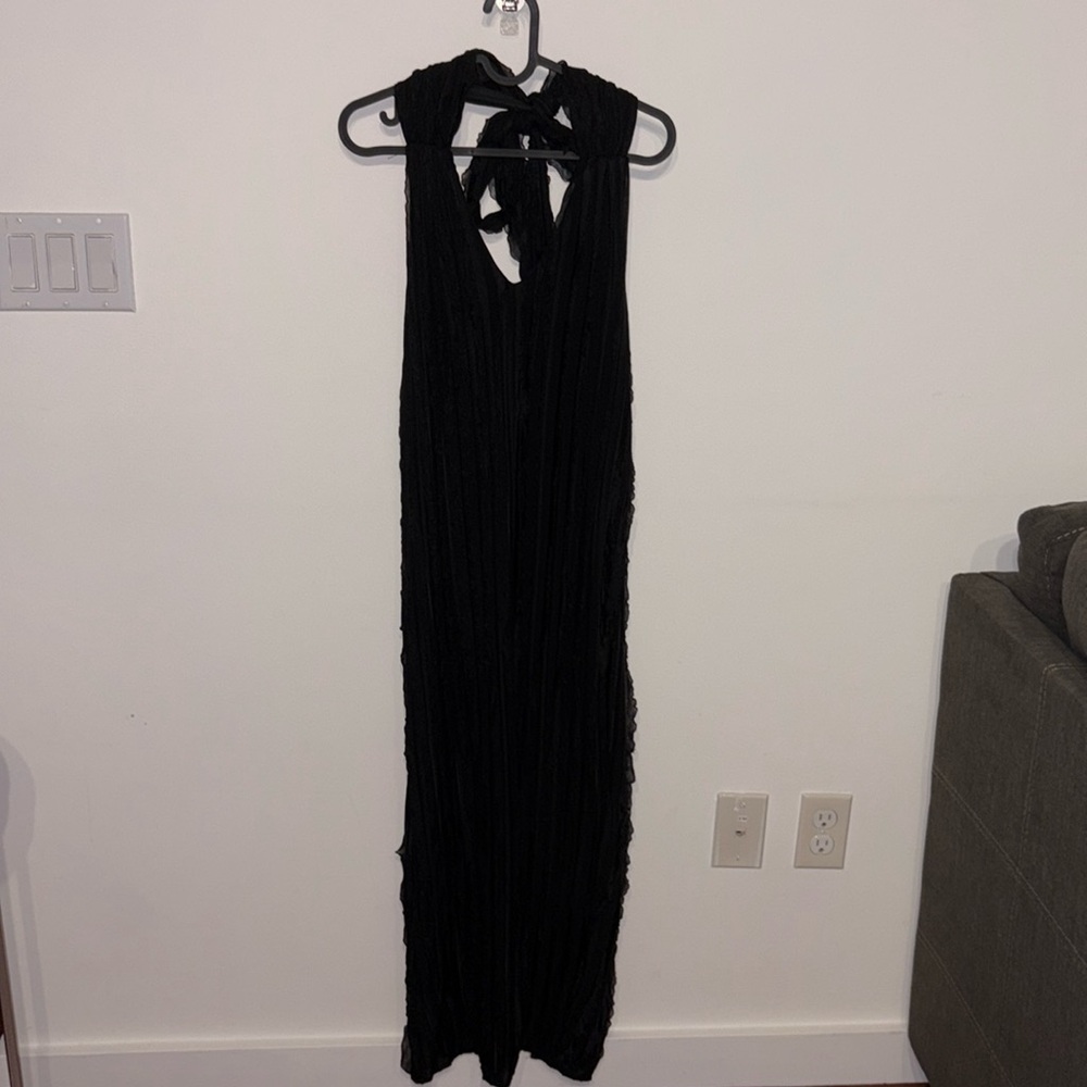 Maxi Black Ruffle Dress